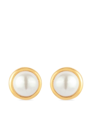 Susan Caplan Vintage 1980s pearl-embellished earrings - Gold