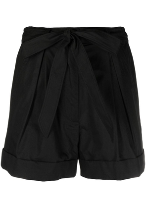PINKO tied-waist poplin mini shorts - Black