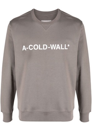 A-COLD-WALL* logo-print long-sleeve sweatshirt - Grey