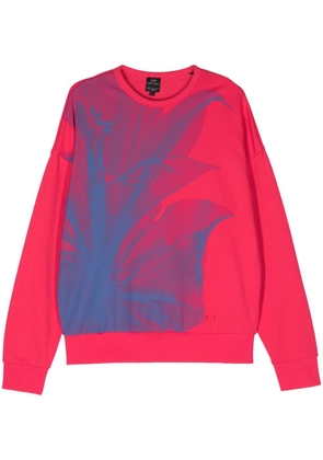 Armani Exchange abstract-print cotton blend sweatshirt - Pink
