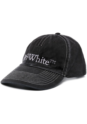 Off-White Bookish logo-embroidered baseball cap - Black