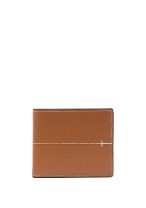 Tod's stitch-detail leather wallet - Brown