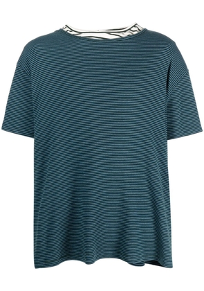 MM6 Maison Margiela stripe-print double-layer T-shirt - Green