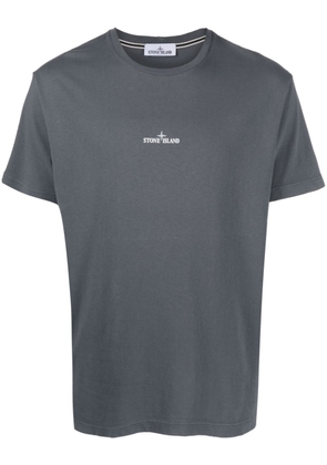 Stone Island Compass logo-embroidered T-shirt - Grey