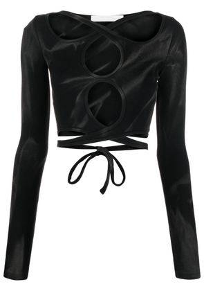 Dion Lee cut-out cropped top - Black