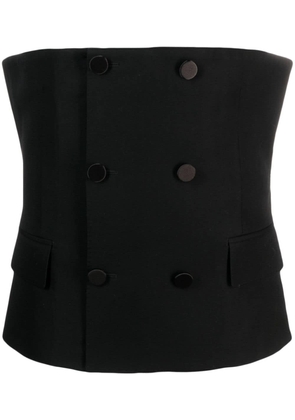 Alexander McQueen strapless double-breasted gilet - Black