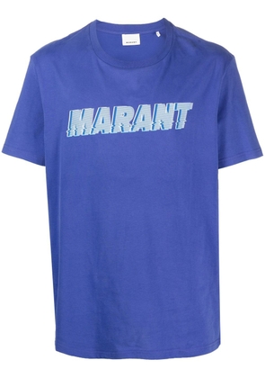 MARANT logo-print cotton T-shirt - Blue