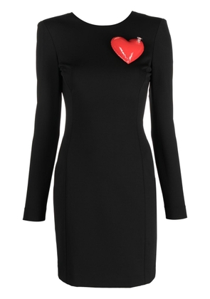Moschino Inflatable Heart long-sleeve minidress - Black