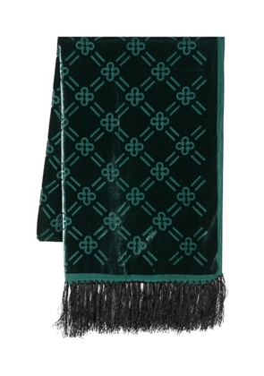 V°73 velvet fringed scarf - Green