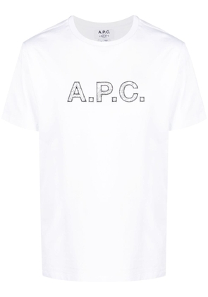 A.P.C. logo-print cotton T-shirt - White