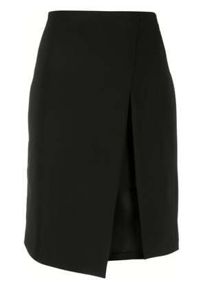 Patrizia Pepe Essential asymmetric-design skirt - Black