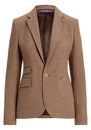 Ralph Lauren Collection houndstooth-pattern notched-lapels blazer - Brown