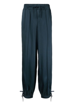 Jil Sander drawstring-waistbandf tapered trousers - Blue