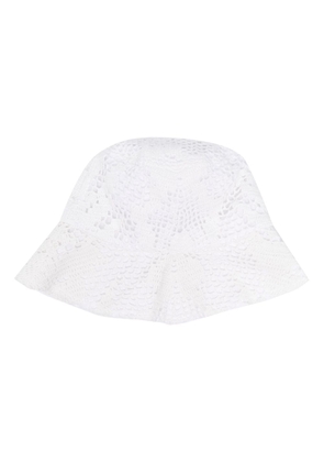 Comme Des Garçons Shirt crochet-knit bucket hat - White