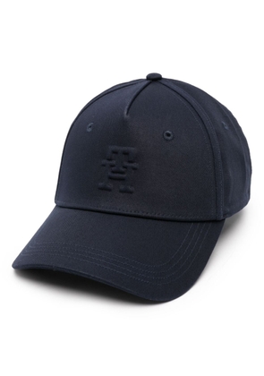 Tommy Hilfiger Iconic logo-embossed cotton cap - Blue