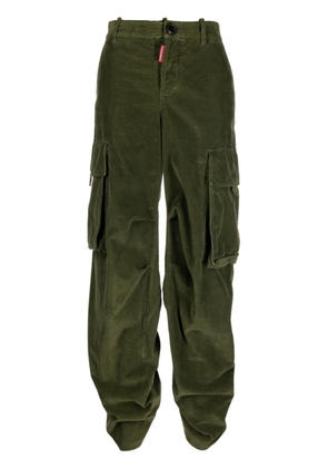 Dsquared2 gathered-detail corduroy trousers - Green