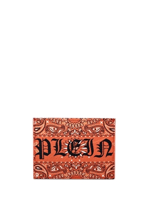 Philipp Plein Gothic Plein paisley-print cardholder - Orange