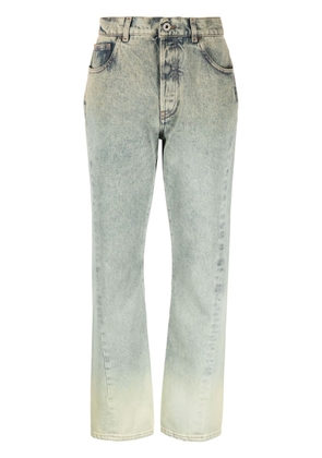 Off-White washed denim straight-leg jeans - Green