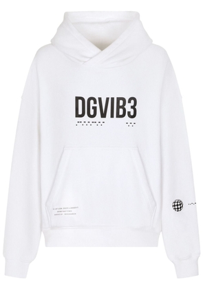 Dolce & Gabbana DGVIB3 slogan-print cotton hoodie - White