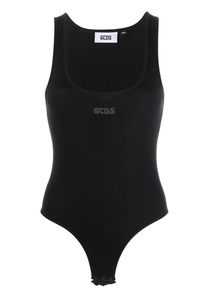 Gcds logo-print sleeveless bodysuit - Black