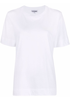 GANNI logo-print short-sleeve T-shirt - White