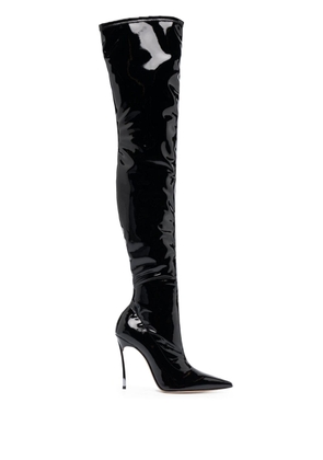 Casadei Superblade 110mm knee-length boots - Black