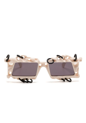 Kuboraum X20 geometric-frame sunglasses - Neutrals