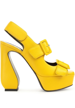 Sergio Rossi SI Rossi 90mm leather sandals - Yellow