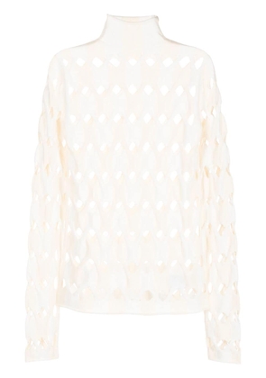 Dion Lee woven-effect long-sleeve top - White