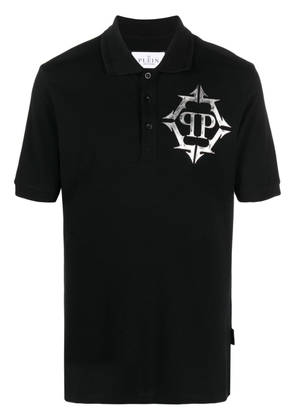 Philipp Plein logo-print polo shirt - Black