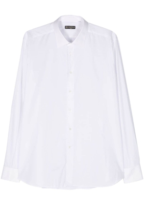 Corneliani semi-sheer cotton shirt - White