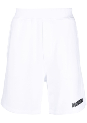 Dsquared2 debossed-logo bermuda shorts - White