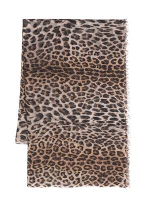 Faliero Sarti Tigrotta leopard-print scarf - Brown