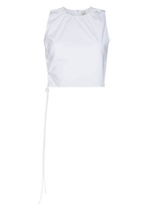 SIR. gathered-detail sleeveless top - White