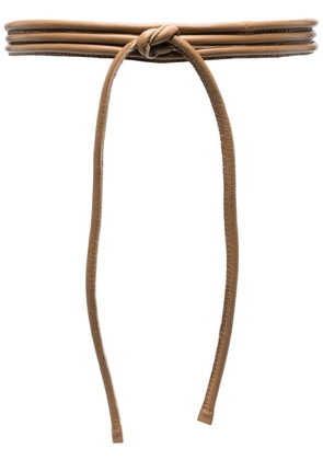 FURLING BY GIANI tie-fastening string belt - Neutrals