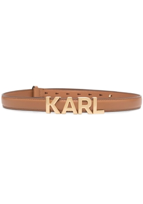 Karl Lagerfeld K/Letters leather belt - Brown