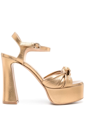Roberto Festa 130mm metallic leather sandals - Gold