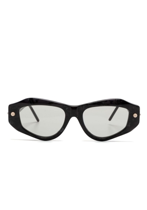 Kuboraum P15 geometric-frame sunglasses - Black