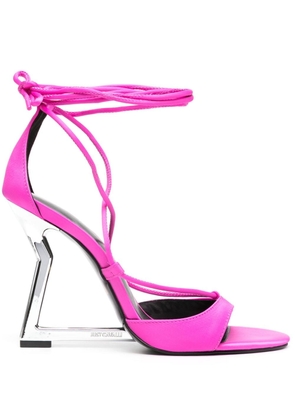 Just Cavalli 110mm tie-fastening sandals - Pink