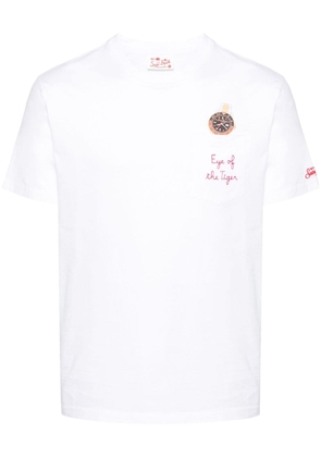 MC2 Saint Barth logo-embroidered cotton T-shirt - White