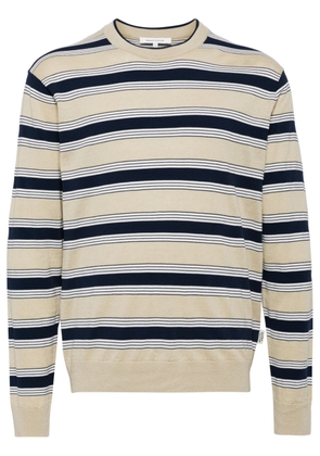 Maison Kitsuné stripe print cotton blend sweater - Neutrals