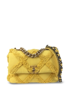 CHANEL Pre-Owned 2020 Medium 19 Canvas Flap satchel - Yellow