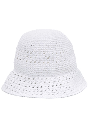 Miu Miu crochet-knit bucket hat - White