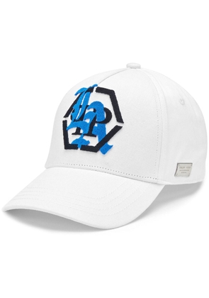 Philipp Plein logo-appliqué baseball cap - White