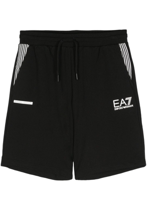 Ea7 Emporio Armani logo-print shorts - Black
