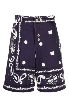 Jacquemus Le short Pingo bandana-print shorts - Purple