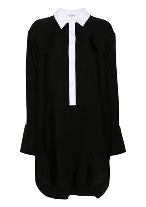 LOEWE detachable-collar midi shirt dress - Black