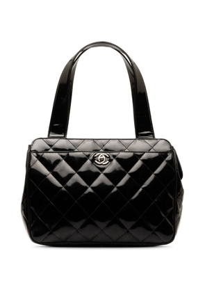 CHANEL Pre-Owned 1996-1997 Quilted Patent handbag - Black