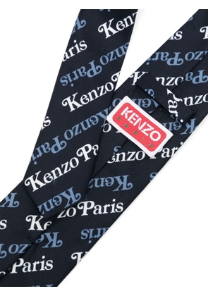 Kenzo Kenzogram cotton tie - Blue