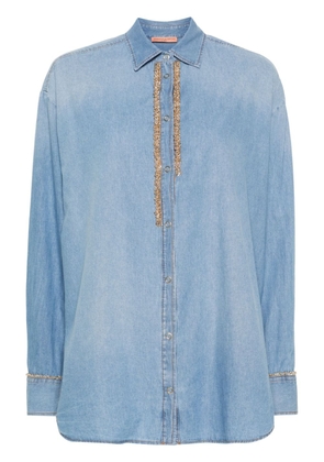 Ermanno Scervino chain-link cotton shirt - Blue